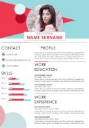 Unique Creative A4 Resume Powerpoint Template
