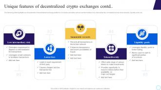 Unique Features Of Decentralized Crypto Exchanges Step By Step Process To Develop Blockchain BCT SS Good Template