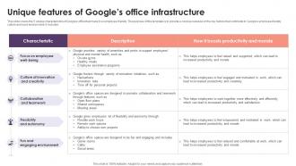 Unique Features Of Googles Office Infrastructure