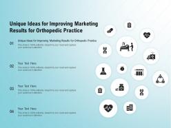 Unique ideas for improving marketing results for orthopedic practice ppt slides