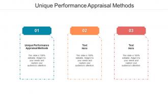 Unique performance appraisal methods ppt powerpoint presentation diagrams cpb