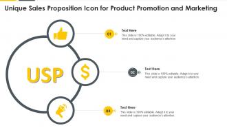 Unique Sales Proposition Icon For Product Promotion And Marketing