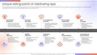Unique Selling Points Of Ridesharing Step By Step Guide For Creating A Mobile Rideshare App