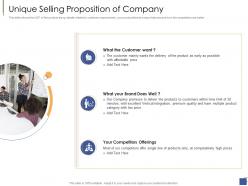 Unique selling proposition of company investment generate funds private companies ppt rules