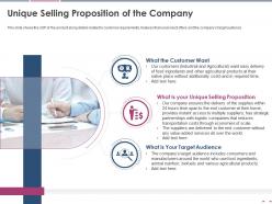 Unique Selling Proposition Of The Company Pitch Deck Raise Grant Funds Public Corporations Ppt Tips