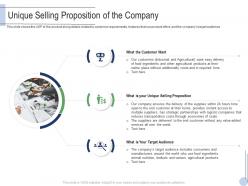 Unique selling proposition of the company raise grant facilities public corporations ppt formats