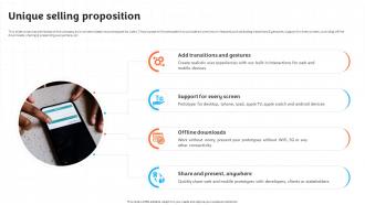 Unique Selling Proposition Popapp Pop Investor Funding Elevator Pitch Deck Ppt Template