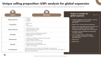 Unique Selling Proposition Usp Developing A Transnational Strategy To Increase Global Reach