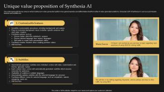 Unique Value Proposition Of Synthesia AI Synthesia AI Text To Video AI SS V
