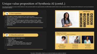 Unique Value Proposition Of Synthesia AI Synthesia AI Text To Video AI SS V Editable Impressive