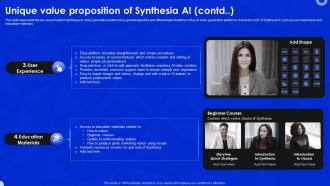 Unique Value Proposition Of Synthesia AI Synthesia AI Video Generation Platform AI SS Colorful Compatible