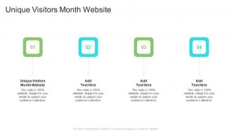 Unique Visitors Month Website In Powerpoint And Google Slides Cpb
