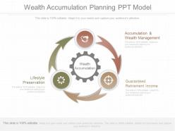 Unique wealth accumulation planning ppt model