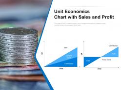 Unit economics chart with sales and profit