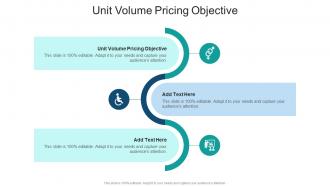 Unit Volume Pricing Objective In Powerpoint And Google Slides Cpb