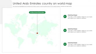 United Arab Emirates Country On World Map