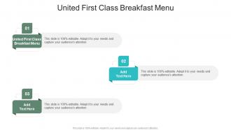 United First Class Breakfast Menu In Powerpoint And Google Slides Cpb