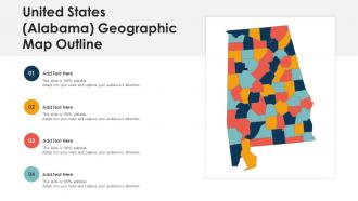 United States Alabama Geographic Map Outline