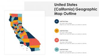 United States California Geographic Map Outline