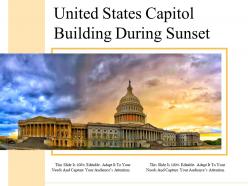 United States Capitol Building During Sunset