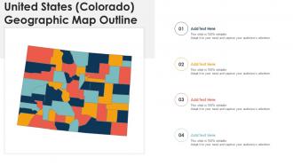 United States Colorado Geographic Map Outline
