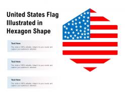 United States Flag Illustrated In Hexagon Shape