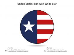 United states icon with white star