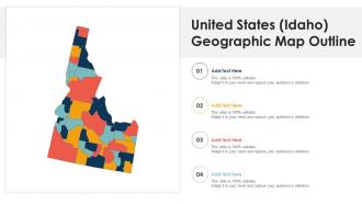 United States Idaho Geographic Map Outline