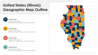 United States Illinois Geographic Map Outline