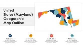 United States Maryland Geographic Map Outline