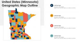 United States Minnesota Geographic Map Outline