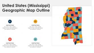 United States Mississippi Geographic Map Outline