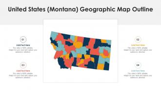 United States Montana Geographic Map Outline