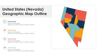 United States Nevada Geographic Map Outline