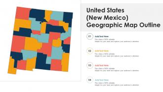 United States New Mexico Geographic Map Outline