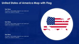 United States Of America Map With Flag