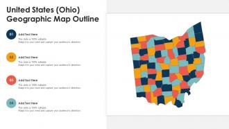 United States Ohio Geographic Map Outline