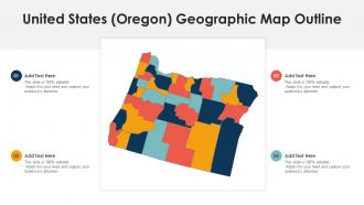 United States Oregon Geographic Map Outline