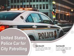 United states police car for city patrolling