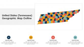 United States Tennessee Geographic Map Outline