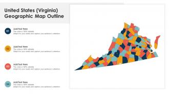 United States Virginia Geographic Map Outline