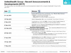 Unitedhealth group company profile overview financials and statistics from 2014-2018