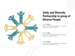 Unity and diversity partnership in group of diverse people