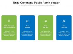 Unity command public administration ppt powerpoint presentation professional inspiration cpb