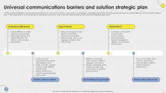 Universal Communication Plan Powerpoint Ppt Template Bundles Slides Best