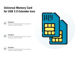 Universal memory card for usb 3 0 extender icon