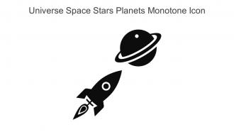 Universe Space Stars Planets Monotone Icon In Powerpoint Pptx Png And Editable Eps Format