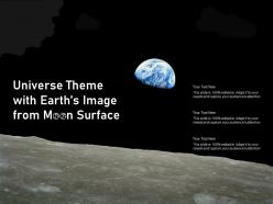 Universe theme with earths image from moon surface