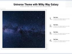 Universe Theme With Milky Way Galaxy