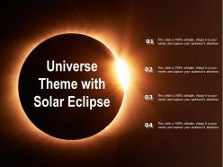 Universe theme with solar eclipse